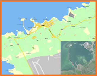 Kart over Uthaug Havn i Ørland